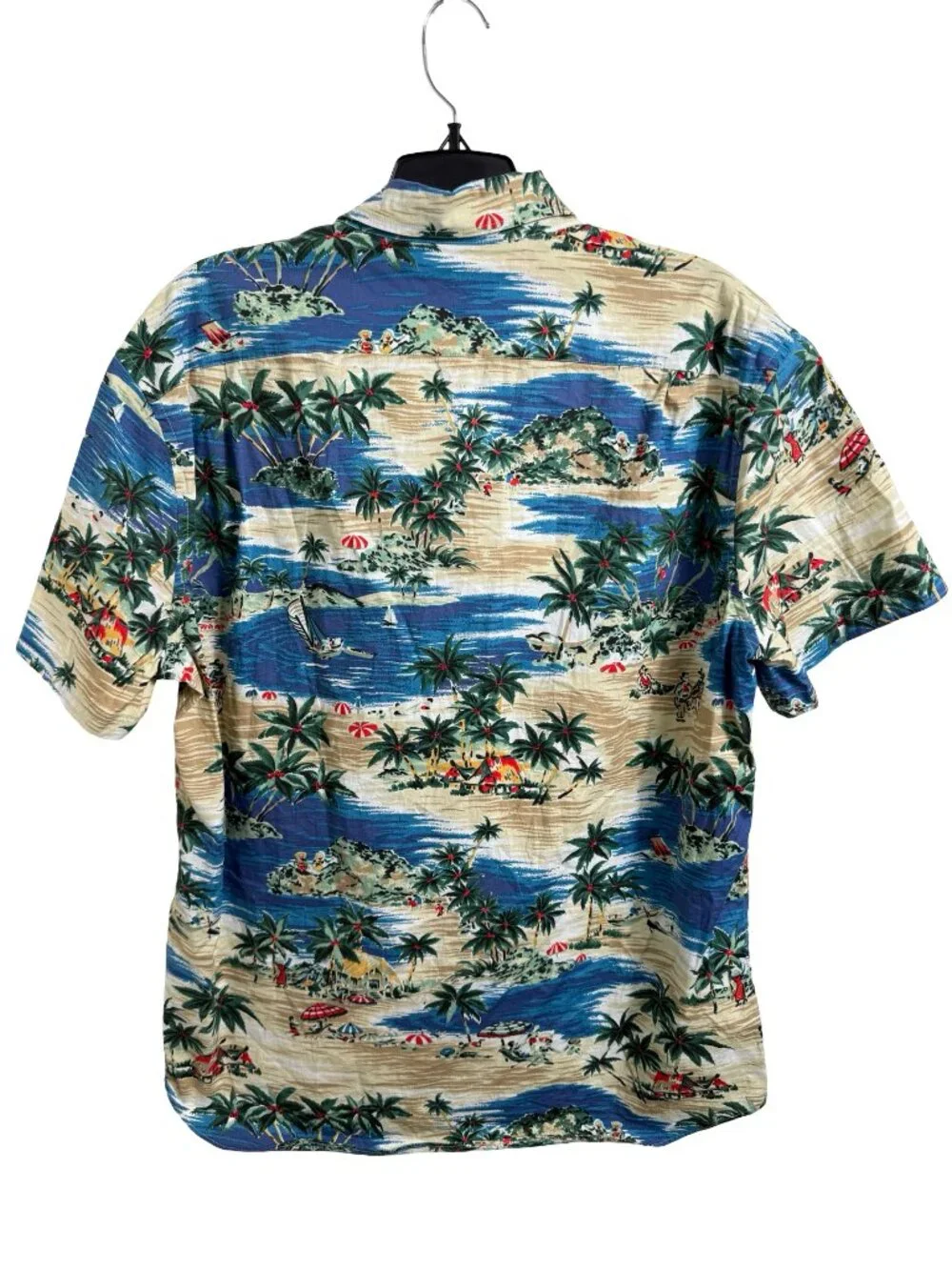 J Crew Mercantile Flex Camp Button Down Shirt Mens XL Slim Hawaiian Cotton
